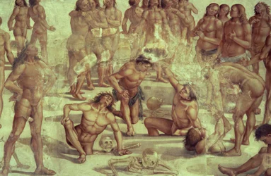 Die Auferstehung des Fleisches, Detail aus dem Jüngsten Gericht, 1499-1504